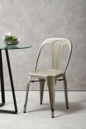 Orsina Modern Champagne Finish Metal Chair, Industrial Design Comfortable Chair, Accent Chair For Livingroom in Gold - thumbnail 2
