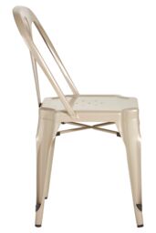 Orsina Modern Champagne Finish Metal Chair, Industrial Design Comfortable Chair, Accent Chair For Livingroom in Gold - thumbnail 4