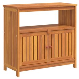 Berkfield Home Garden Console Table 80x35x75 cm Solid Wood Acacia in Brown - Size: 80 x 35 x 75 cm - thumbnail 2