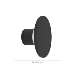 Eglo Rigosa Modern LED Black Steel Outdoor Wall Light - thumbnail 4