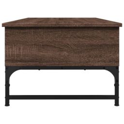 Berkfield Home Coffee Table Brown Oak 100x50x35 cm Engineered Wood & Metal - Size: 100 x 50 x 35 cm - thumbnail 6