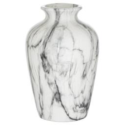 Wyld Haus Marble Glaze Tall Ceramic Vase in White - thumbnail 2