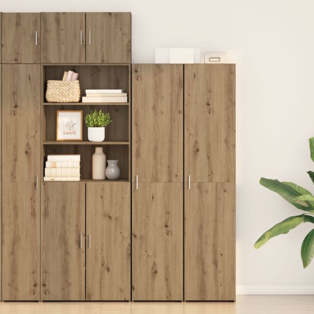 Berkfield Home Highboard Artisan Oak 40x42.5x185 cm Engineered Wood in Brown - image 1