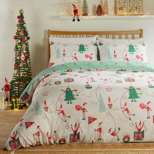 Duvet Day Elfie Printed Soft Touch Duvet Cover Set - Size: Double - image 1