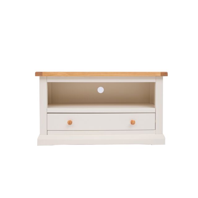 Cabinet Bits Castelli Off-White 1 Drawer TV Cabinet Wood Knob - image 1
