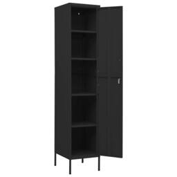 Berkfield Home Locker Cabinet Black 35x46x180 cm Steel - Size: 35 x 46 x 180 cm - thumbnail 6