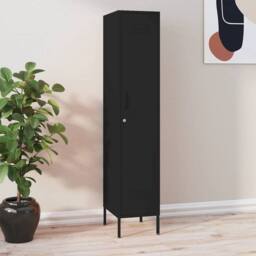Berkfield Home Locker Cabinet Black 35x46x180 cm Steel - Size: 35 x 46 x 180 cm