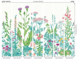 Origin Murals Botanical Fleur Wall Mural in Pink - Size: W350 cm x H280 cm - thumbnail 3