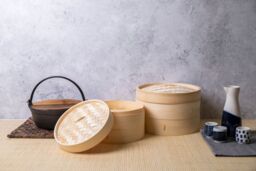 KitchenCraft Oriental Large Two Tier Bamboo Steamer in Brown - thumbnail 4