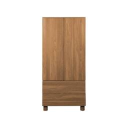sweeek Wardrobe with 2 doors, 2 drawers & 1 hanging rail wood decor in Brown - thumbnail 4