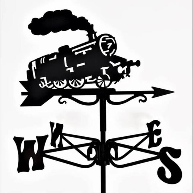 Buttercup Farm Mini Steam Train Weathervane - Blackwind vane - Steel in Black - image 1