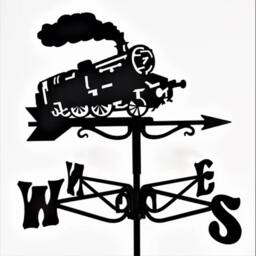 Buttercup Farm Mini Steam Train Weathervane - Blackwind vane - Steel in Black - thumbnail 1