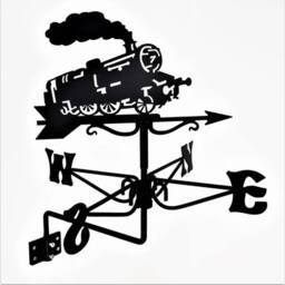 Buttercup Farm Mini Steam Train Weathervane - Blackwind vane - Steel in Black - thumbnail 2