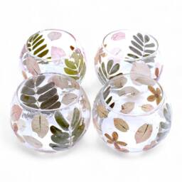 Serenityy Primavera Natural Floral Glass Bowl Candle Holder, 8x10cm - Size: 8x10 cm - thumbnail 9