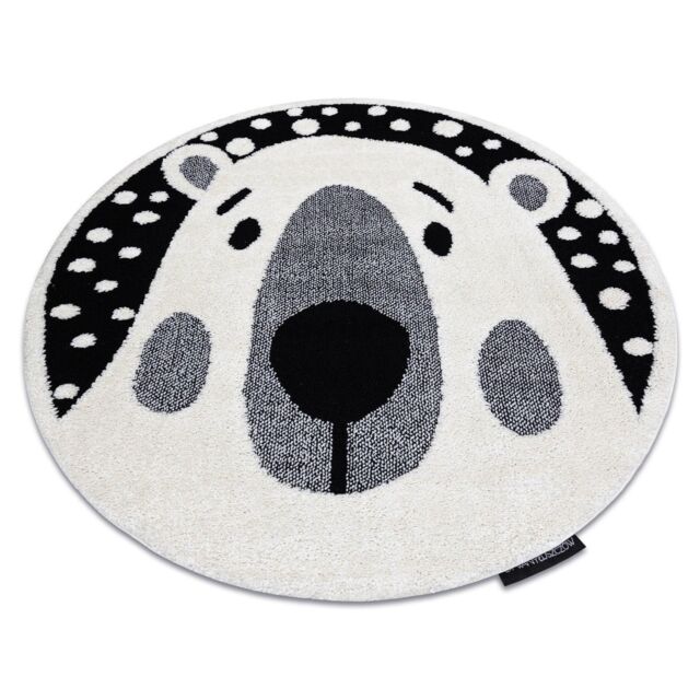 RugsX Modern Children's Rug in Yellow - Size: 120 cm diameter - image 1
