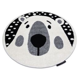 RugsX Modern Children's Rug in Yellow - Size: 120 cm diameter - thumbnail 1
