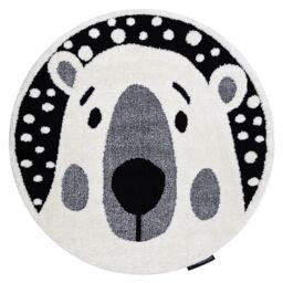 RugsX Modern Children's Rug in Yellow - Size: 120 cm diameter - thumbnail 2