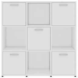 Berkfield Home Book Cabinet White 90x30x90 cm Engineered Wood - Size: 90 x 30 x 90 cm - thumbnail 6
