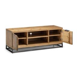 Cheshire Premium Kelbrook TV Unit in Oak & Metal - thumbnail 2