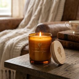 Nicola Spring 130g Sandalwood & Jasmine Soy Candles - Pack of 3 - Sweet Creamy Glass in Orange - thumbnail 9