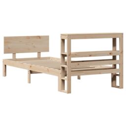 Berkfield Home Bed Frame with Headboard without Mattress 90x200 cm in Brown - thumbnail 6