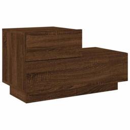 Berkfield Home Decorative Bedside Cabinet with LED Lights Brown Oak 70x36x40.5 cm - thumbnail 5