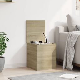 Berkfield Home Storage Box Sonoma Oak 40x42x46 cm Engineered Wood in Brown - Size: 40 x 42 x 46 cm - thumbnail 3