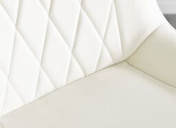FurnitureboxUK Carson White Marble Effect Square Dining Table & 2 Velvet Pesaro Black Leg Chairs in Cream - thumbnail 6