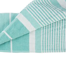 Nicola Spring 100% Cotton Bath Towel Turkish Style Hamman Blanket Bath Sheet - 160 x 90cm (x4) in Light Blue - thumbnail 4