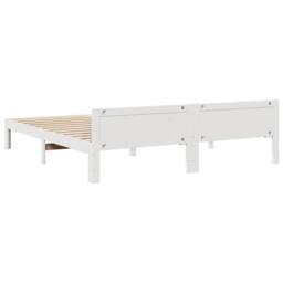 Berkfield Home Durable Bed Frame without Mattress White 160x200 cm Solid Wood Pine - thumbnail 7