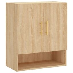 Berkfield Home Wall Cabinet Sonoma Oak 60x31x70 cm Engineered Wood in Brown - Size: 60 x 31 x 70 cm - thumbnail 2