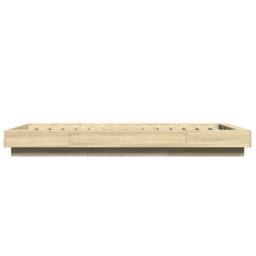 Berkfield Home Durable Bed Frame with LED Lights without Mattress Sonoma Oak 75x190cm in Light Tan - Size: 75x190 cm - thumbnail 6