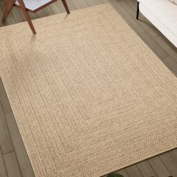 Berkfield Home Rug ZIZUR 60x110 cm Jute Look Indoor & Outdoor in Brown - Size: Medium - thumbnail 3