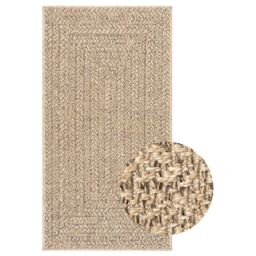 Berkfield Home Rug ZIZUR 60x110 cm Jute Look Indoor & Outdoor in Brown - Size: Medium - thumbnail 2