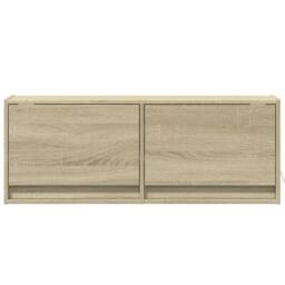 Berkfield Home TV Wall Cabinet with LED Lights Sonoma Oak 100x31x35 cm in Light Brown - Size: 100 x 31 x 35 cm - thumbnail 6