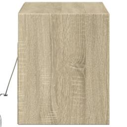 Berkfield Home TV Wall Cabinet with LED Lights Sonoma Oak 100x31x35 cm in Light Brown - Size: 100 x 31 x 35 cm - thumbnail 7