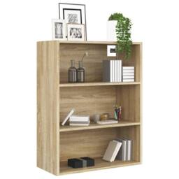 Berkfield Home Hanging Wall Cabinet Sonoma Oak 69.5x32.5x90 cm in Light Oak - thumbnail 4