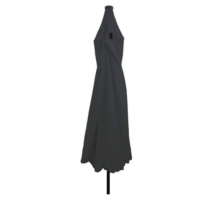 Berkfield Home Garden Parasol with LED Lights √∏395x245 cm Anthracite in Dark Grey - Size: 395x245 cm - image 1