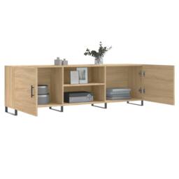 Berkfield Home TV Cabinet Sonoma Oak 150x30x50 cm Engineered Wood in Light Tan - Size: 150 x 30 x 50 cm - thumbnail 4