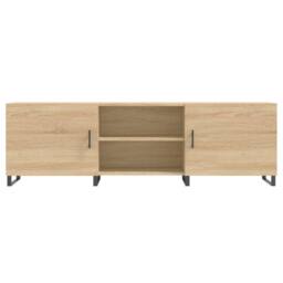 Berkfield Home TV Cabinet Sonoma Oak 150x30x50 cm Engineered Wood in Light Tan - Size: 150 x 30 x 50 cm - thumbnail 5