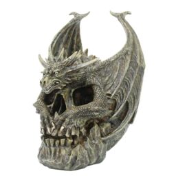 Spiral Direct Draco Dragon Skull Ornament in Terracotta