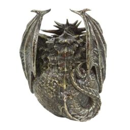 Spiral Direct Draco Dragon Skull Ornament in Terracotta - thumbnail 2