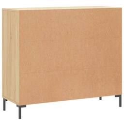 Berkfield Home Sideboard Sonoma Oak 90x34x80 cm Engineered Wood in Light Oak - Size: 90 x 34 x 80 cm - thumbnail 8
