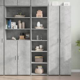 Berkfield Home Highboard Concrete Grey 45x41x185 cm Engineered Wood - Size: 45 x 41 x 185 cm - thumbnail 1