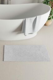 Panda London Panda Bamboo Bath Rug in White - thumbnail 1