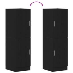 Berkfield Home Kitchen Cabinet Black 38x41.5x131.5 cm Engineered Wood - thumbnail 8
