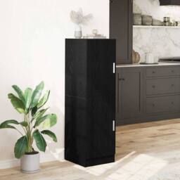 Berkfield Home Kitchen Cabinet Black 38x41.5x131.5 cm Engineered Wood - thumbnail 1