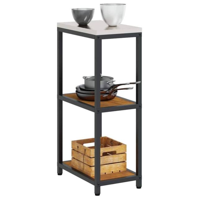 Berkfield Home Kitchen Storage Shelf with Storage Rusty Weathering steel in Brown - image 1