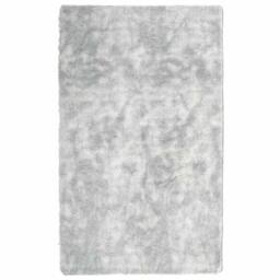 Berkfield Home Shaggy Rug High Pile NAVARRA Silver Grey 80x150 cm Polyester - Size: Medium - thumbnail 1
