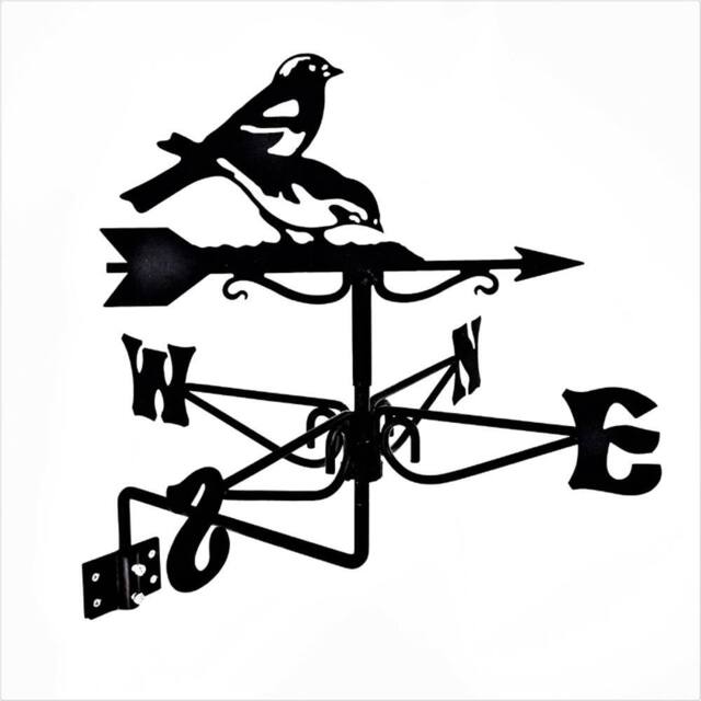 Buttercup Farm Mini Chaffinches Weathervane - Quality wind vane - Steel in Black - image 1